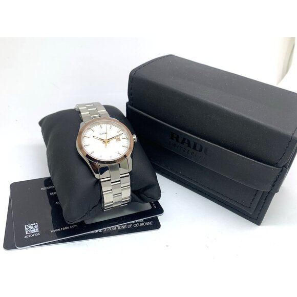 Rado Womens Watch R32976123 Hyperchrome Swiss Quartz Rose Gold Silver Steel 31mm - Picture 3 of 15